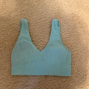 Aerie Light Blue Ribbed Bralette